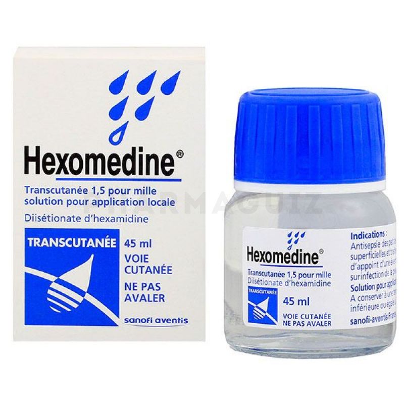 Hexomedine transcutanée solution 45 ml - Pharmaguiz