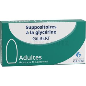 Suppositoires A La Glycerine Gilbert Adultes Suppositoire B/10