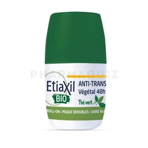 ETIAXIL Déodorant anti-transpirant végétal 48h thé vert roll-on bio 50ml