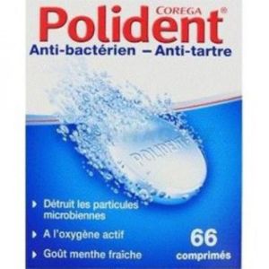 Polident Corega Anti-Bactérien - Anti-Tartre 66 Comprimés