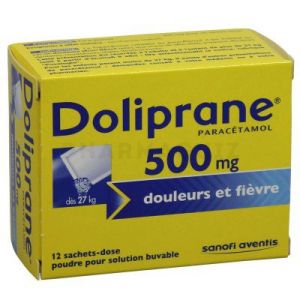 Doliprane 500 mg poudre 12 sachets