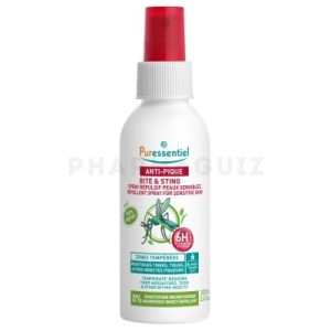 PURESSENTIEL Anti-pique spray répulsif peau sensible zone tempérée 100ml