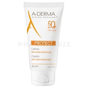 Aderma Protect Crème Très Haute Protection SPF50+ sans Parfum 40ml Peaux fragiles sèches
