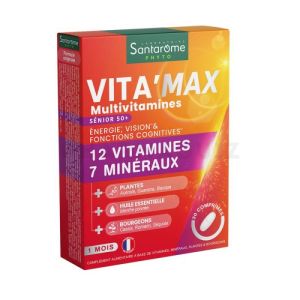 Vita'max Multivitamines Senior 50+ 30 Comprimés Santarome