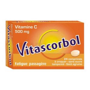 Vitascorbol vitamine C 500 mg 24 comprimés à croquer