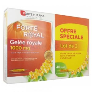 Forté Pharma Gelée Royale 1000mg Lot de 2 x 20 ampoules