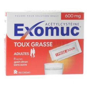 Exomuc 600 mg poudre - boîte de 8 sachets