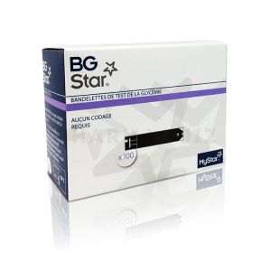 BG Star 100 Bandelettes de test de Glycemie My Star