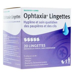 Ophtaxia 20 lingettes