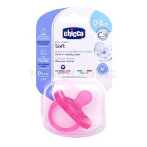 Chicco Sucette physio soft silicone rose 0-6 mois