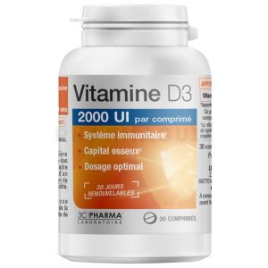 Vitamine D3 Pilulier De 30 Comprimes