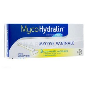 MycoHydralin 200 mg 3 comprimés vaginaux