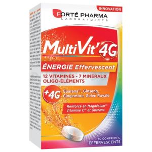 Forté Pharma MultiVit'4G Energie 30 Comprimés Effervescents