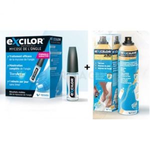 Excilor - Protection et Traitement Mycose de l'ongle - Spray et Solution avec Pinceau