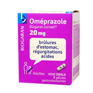 OMEPRAZOLE BIOGARAN 20 mg 7 gélules