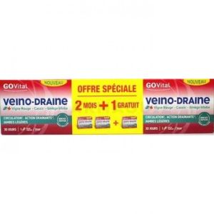 GOVital Veino-Draine 30 gélules lot de 3 boites