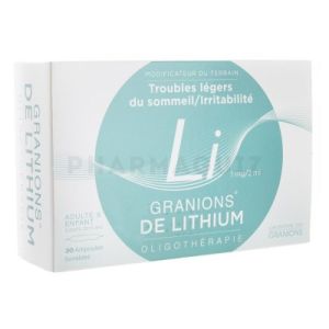 Granions lithium 30 ampoules