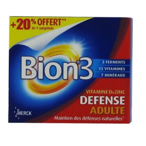 Bion 3 Défense Adultes 30 comprimés + 7 comprimés OFFERTS