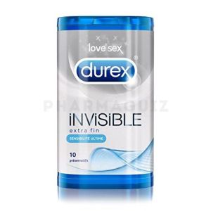 Durex Invisible Extra Fin Boîte de 10 Préservatifs