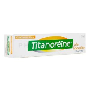 Titanoréïne à la lidocaïne 2% crème rectale 20 g