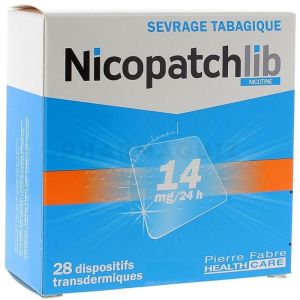 Nicopatchlib 14mg / 24h patchs transdermiques 28