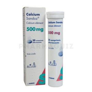 Sandoz Calcium 500 mg 20 comprimés effervescents