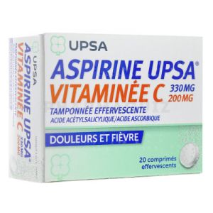 UPSA aspirine vitaminée C 20 comprimés effervescents