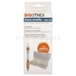 Biosynex Cure-Oreille Spirale + 16 Embouts