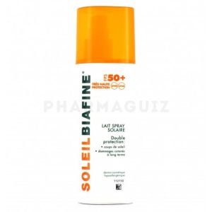 SOLEILBIAFINE Lait Spray Solaire Très Haute Protection FPS 50+. Spray 200 ml