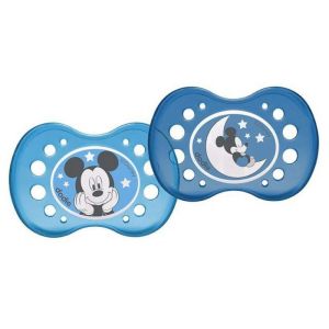 Dodie Disney Sucette Anatomique Silicone Duo Nuit Mickey +18mois