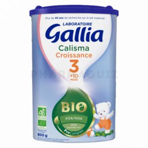 GALLIA - Lait en poudre Croissance Calisma 3 Bio, 800g