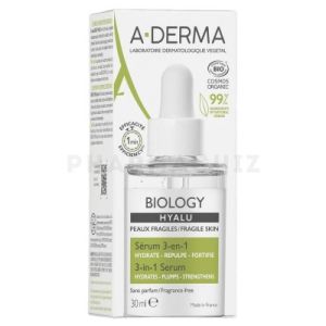 A-DERMA Biology Hyalu Sérum 3en1 Bio 30 ml + Eau micellaire offert 25ml