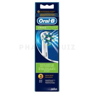 Oral B Cross Action recharge brosse à dents électrique 3 brossettes