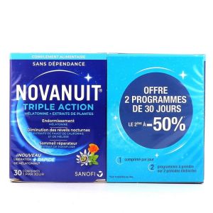 Novanuit triple action 2x30 comprimés