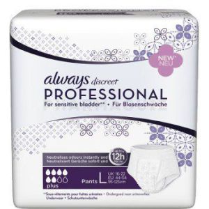 Always Discreet Professional Plus Taille L 12 Protections Incontinence