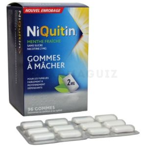 Niquitin 2 mg menthe fraîche 96 gommes