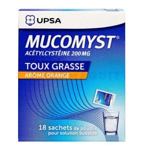 Mucomyst 200 mg poudre 18 sachets