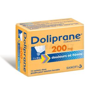 Doliprane 200 mg poudre 12 sachets