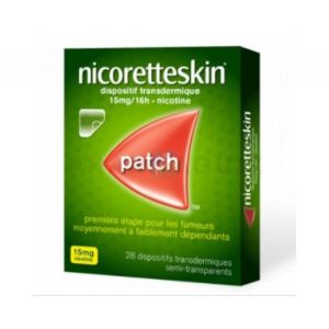 NicoretteSkin 15 mg / 16 h 28 patchs