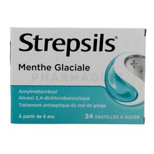 Strepsils menthe glaciale 24 pastilles