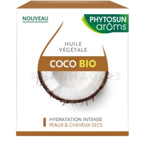 PHYTOSUN AROMS Huile végétale coco bio peau cheveux secs 100ml