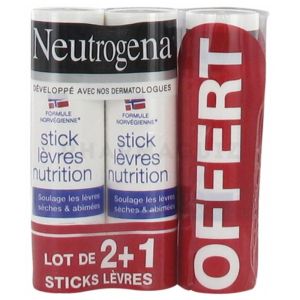 Neutrogena stick lèvres 3 x 4.8 g