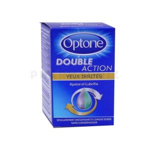 Optone Double action gouttes yeux irrités 10ml