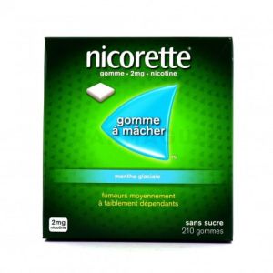 Nicorette 2 mg menthe glaciale gomme 210