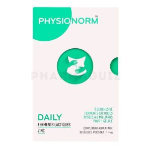 Physionorm Daily Ferments lactiques+zinc 30 Gélules