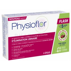 Physioflor Flash élimination urinaire 5 jours 10 gélules et 10 comprimés