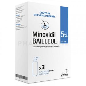 Minoxidil 5% solution 3 x 60 ml