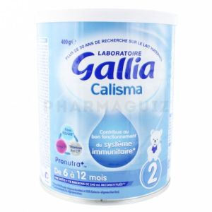 GALLIA CALISMA 2 LAIT POUDRE 6-12 MOIS 400G