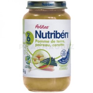 Nutriben Potito Pomme de Terre Poireaux Carottes pot de 250g