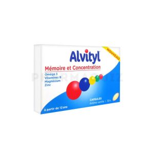 Alvityl mémoire et concentration 30 capsules